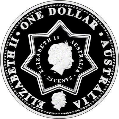 Obverse of 2001 Australian Silver Proof One Dollar