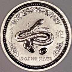 2001 Australian Half Ounce Silver Snake