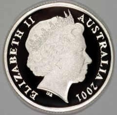 Obverse of 2001 Australian Silver Dollar
