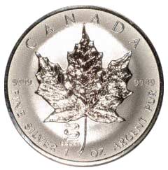 2001 Canadian Silver Maple Leaf Coin