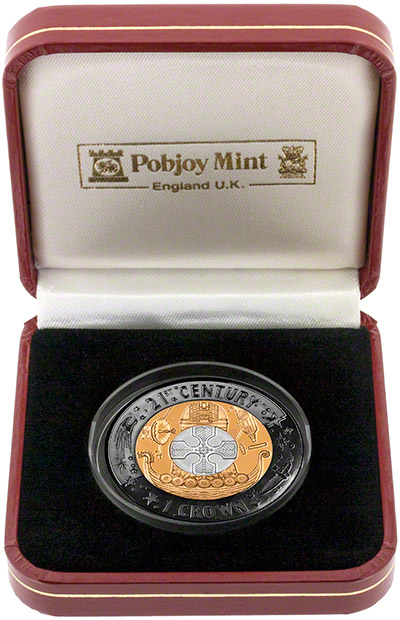 001 Gibraltar Crown Tri-colour 21st century Silver Proof in Presentation Box