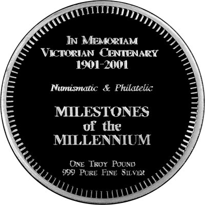 Reverse of 2001 Victorian Centenary Silver Medallion