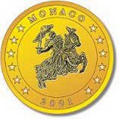 Obverse of Monaco 50 Euro Cent Coin