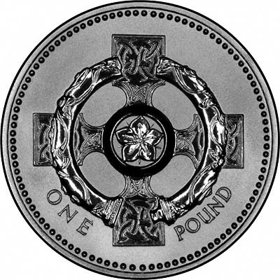 2001 Pound Features the Broighter Collar & Celtic Cross