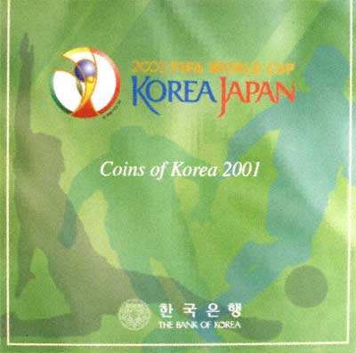 Front Cover of 2001 Korea World Cup Football Mint Coin Set