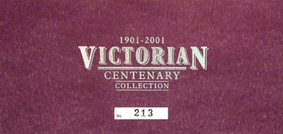 2001 three coin collection certificate