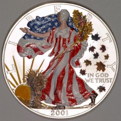 Autumn Obverse of 2002 American One Ounce Silver Eagle