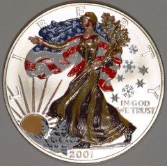 Winter Obverse of 2002 American One Ounce Silver Eagle