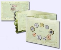 2001 Uncirculated 9 Coin Collection in Special Millennium Bride Gift Pack