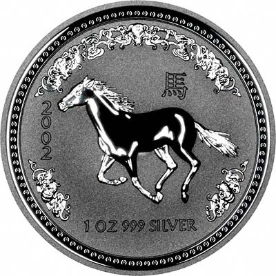 2002 Australian Year of the Horse Silver Bullion Coin