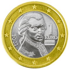 Obverse of Austrian 1 Euro Coin