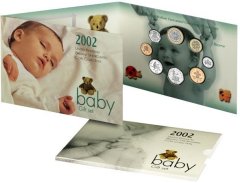 2002 Uncirculated 8 Coin Set in Special Baby Gift Pack