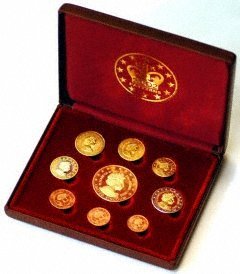 2002 British Euro Pattern Proof Coin Set Photograph