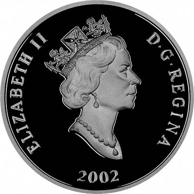 Obverse of 2002 One Ounce Canadian Platinum $300