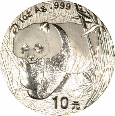 Reverse of 2002 Chinese Silver Panda