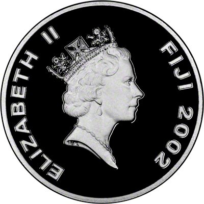 Obverse of 2002 Fiji Platinum $20 Coin