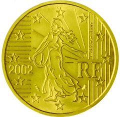 Obverse of French 50 Euro Cent Coin