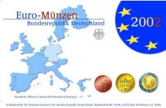 View of the German 2002 Euro Coin Mint Set