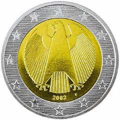 Obverse of French 2 Euro Coin