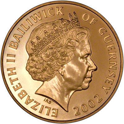 Obverse of 2002 Guernsey Five Pound Crown