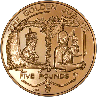 Reverse of 2002 Guernsey Five Pound Crown
