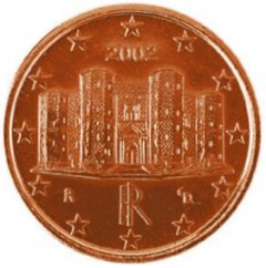 Obverse of Italian 1 Euro Cent Coin
