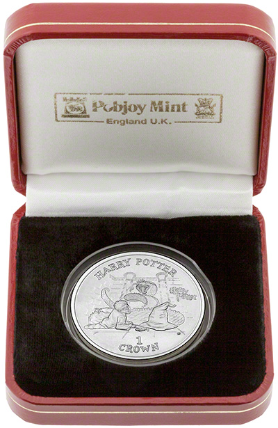 2002 Harry Potter Silver Proof Crown - Retrieving the Sword in Presentation Box
