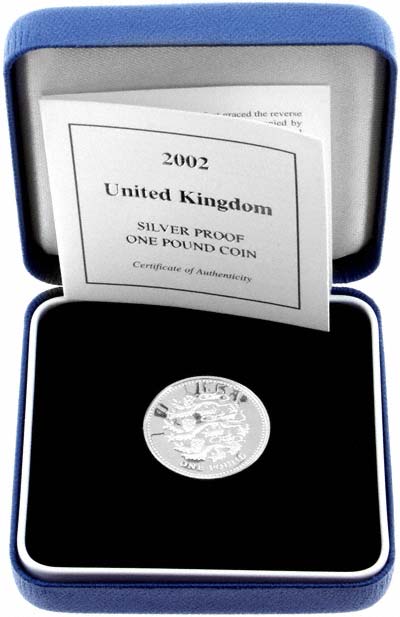 2002 Silver Proof One Pound in Presentation Box