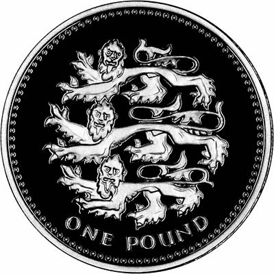 Reverse of 2002 Silver Proof One Pound