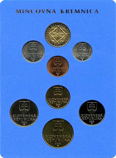 Obverse of 2002 Slovakian Coin Set