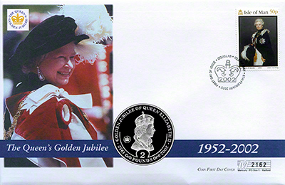 2002 South Georgia and sandwich Islands Golden Jubilee Two Pounds PNC