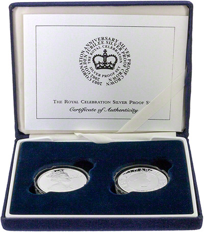 2002 to 2003 silver proof crown coin set