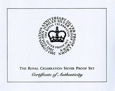 2002 to 2003 two coin silver proof cert