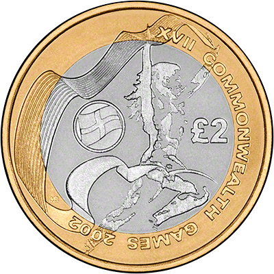Reverse of 2002 English Base Metal Proof Two Pound