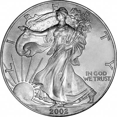 Obverse of American Silver Eagle One Ounce Coin
