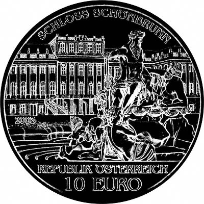 Obverse of 2003 Austrian Silver 10 Euros