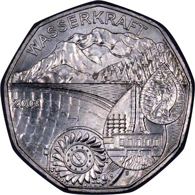 Reverse of 2003 Austrian Silver 5 Euros