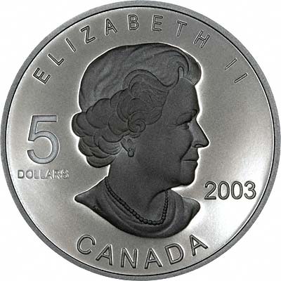 Obverse of 2003 Canada Silver Proof $5
