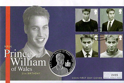 2003 Guernsey - Prince William Five Pounds PNC