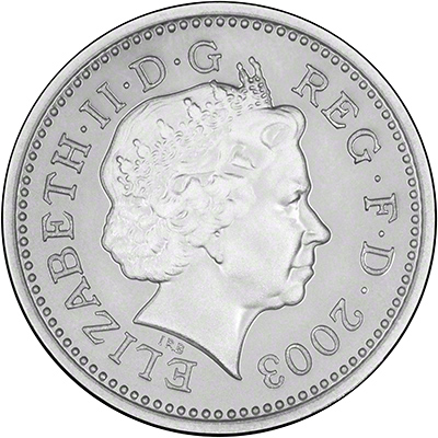 Obverse of 2003 Silver Proof Pattern One Pound