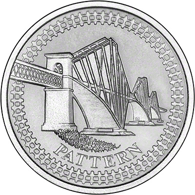 Forth Railway Bridge Design on Reverse of 2004 Pattern £1 Coin