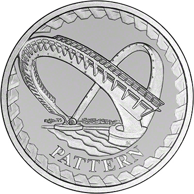 Millennium Bridge Design on Reverse of 2007 Pattern £1 Coin