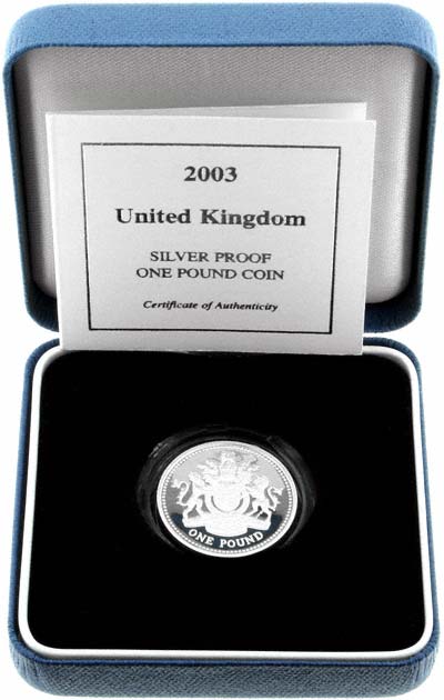 2003 Silver Proof One Pound Coin in Presentation Box