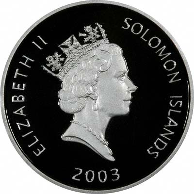 Obverse of 2003 Solomon Islands Silver Proof Crown