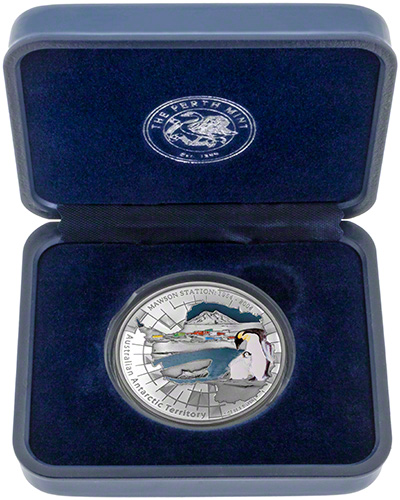 2004 Mawson Station Silver Proof Coin in presentation box