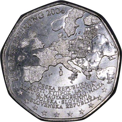Reverse of 2004 Austrian Silver 5 Euros