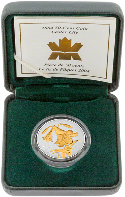 2004 Canada Easter Lily 50 Cent in Presentation Box