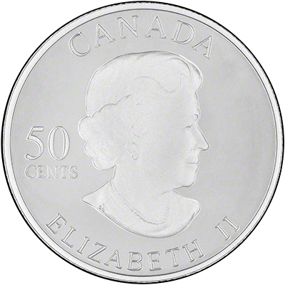 Obverse of 2004 Canada Easter Lily 50 Cent