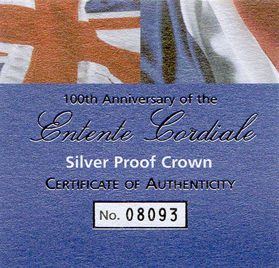 2004 Entente Cordiale Centenary Crown