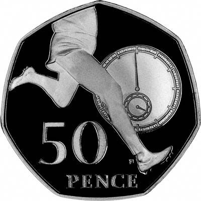 2004 Four Minute Mile Silver Proof Fifty Pence